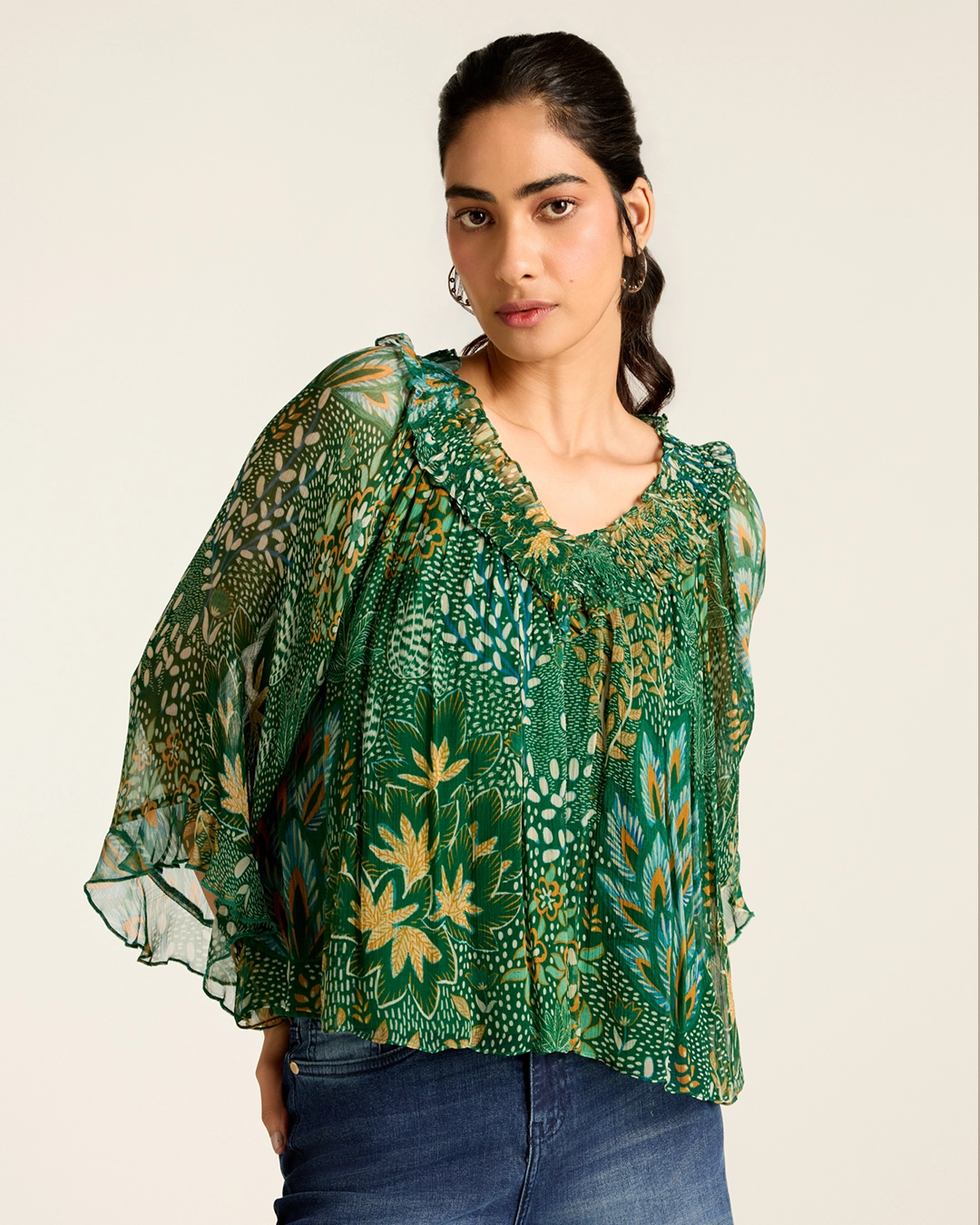 Green Angelique Short Top