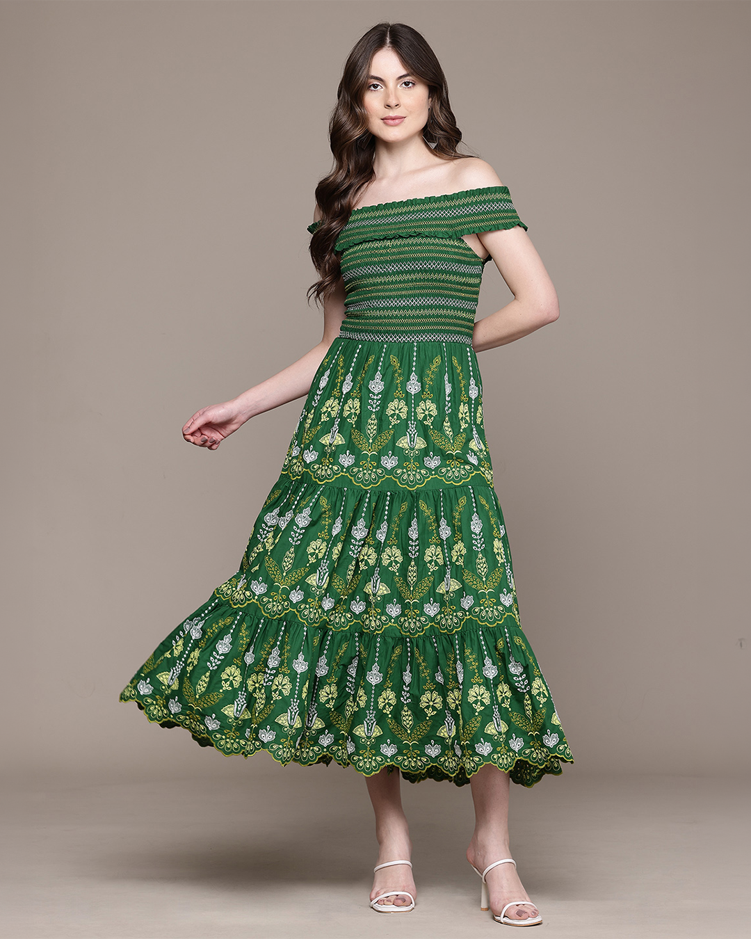 Green Enza Long Dress