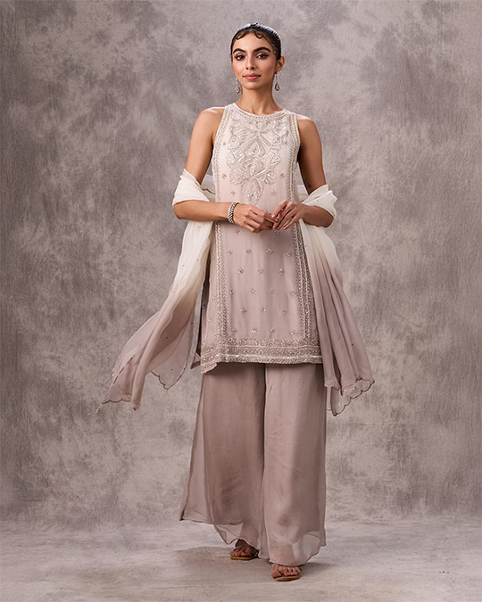 Elegant Cream Stitched Suit