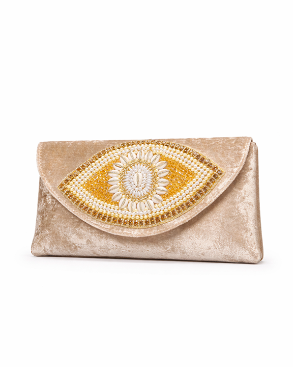Evil eye Embellished Clutch