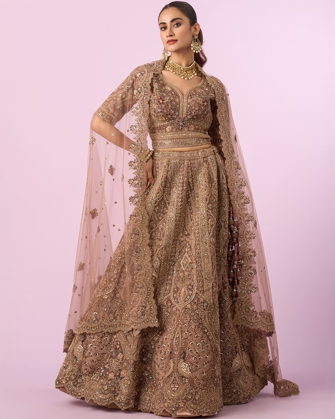 Golden Gala Glory Bridal Lehenga