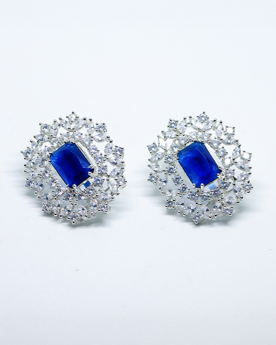 ASHA BIG BLUE DIAMOND STUD