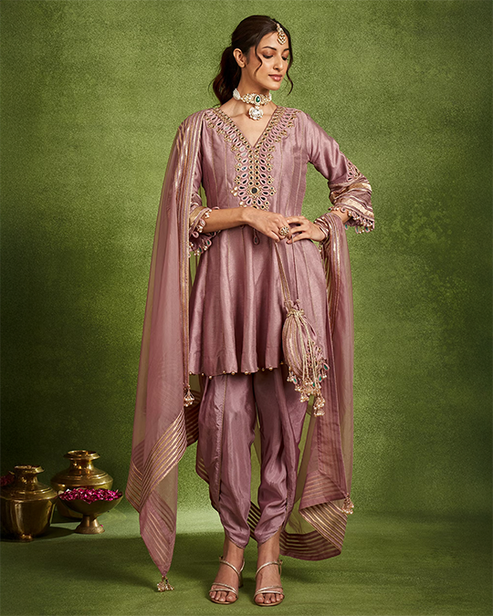 Purple Extravagance Stitched Suit