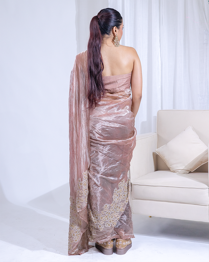 Tissue saree with Bustier