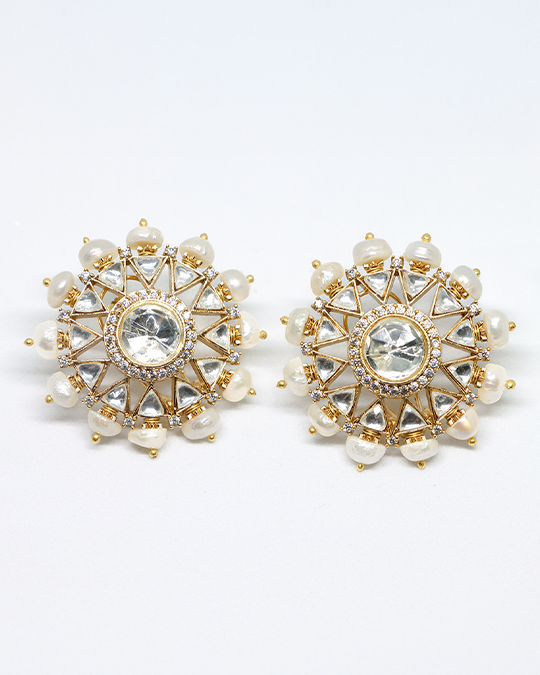 Polki stud earrings